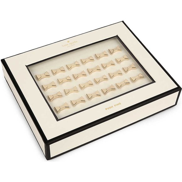 Boxed Kate Spade New York push pins | Stationery | Stylish bows - Picture 1 of 5
